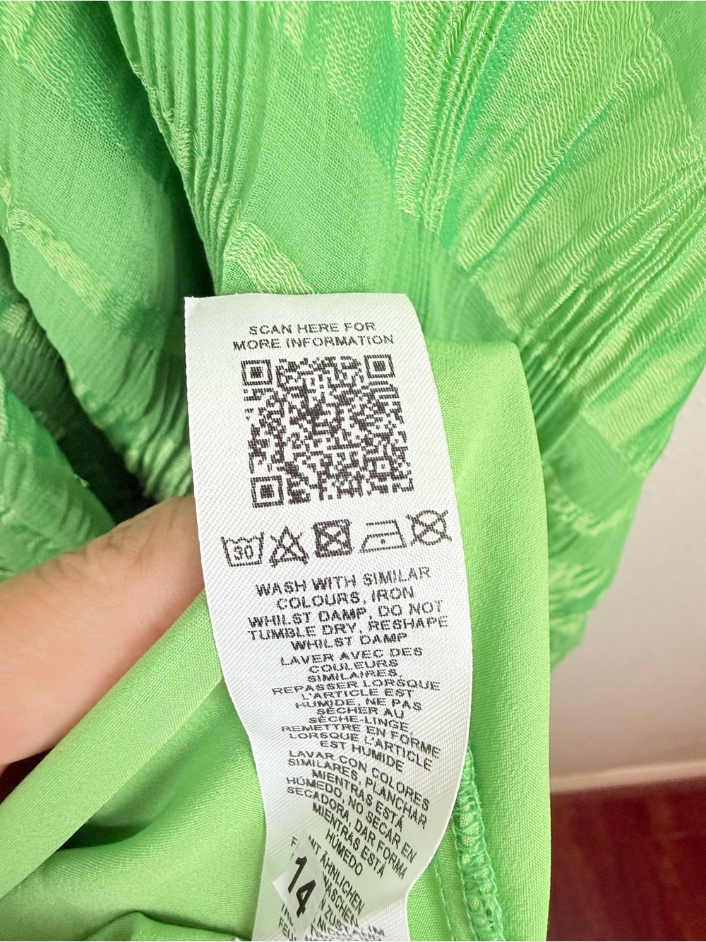 Topshop Green Sheer Check Cowl Neck Maxi Dress Size 8 NWT - Picture 9 of 11